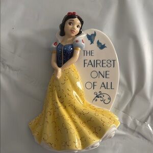 Disney Snow White Ceramic Decor with Blue and Yellow Accents